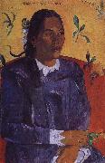 Paul Gauguin Woman holding flowers china oil painting artist